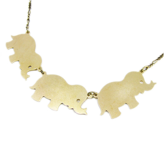 Ornamental Things - Elephants on Parade Necklace - The Giant Peach