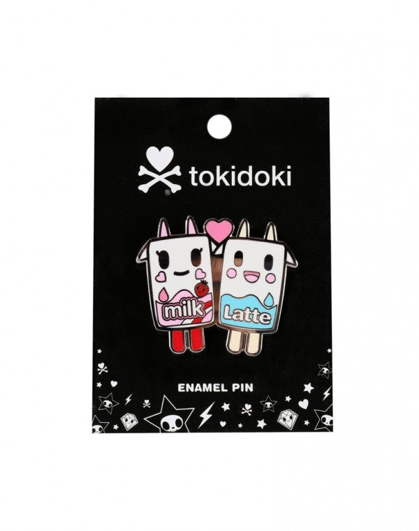 tokidoki - Strawberry Milk & Latte Enamel Pin - The Giant Peach