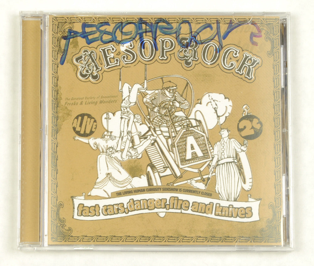 Aesop Rock - Fast Cars, Danger, Fire and Knives EP CD (autographed) - The Giant Peach