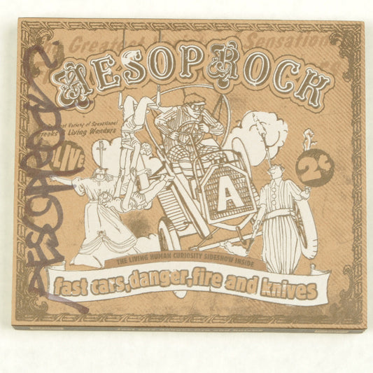 Aesop Rock - Fast Cars, Danger, Fire and Knives EP CD + The Living Human Curiosity Sideshow (autographed) - The Giant Peach