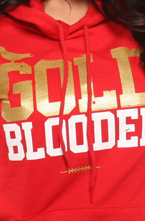 Adapt - Gold Blooded  Women's Hoodie, Red - The Giant Peach