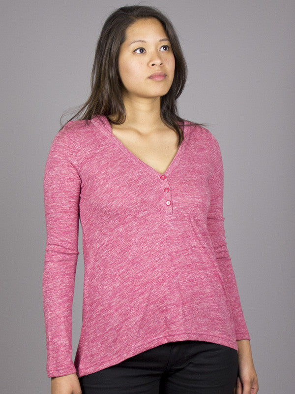 Eden by Element - Giselle L/S Women's Top, Cranberry - The Giant Peach