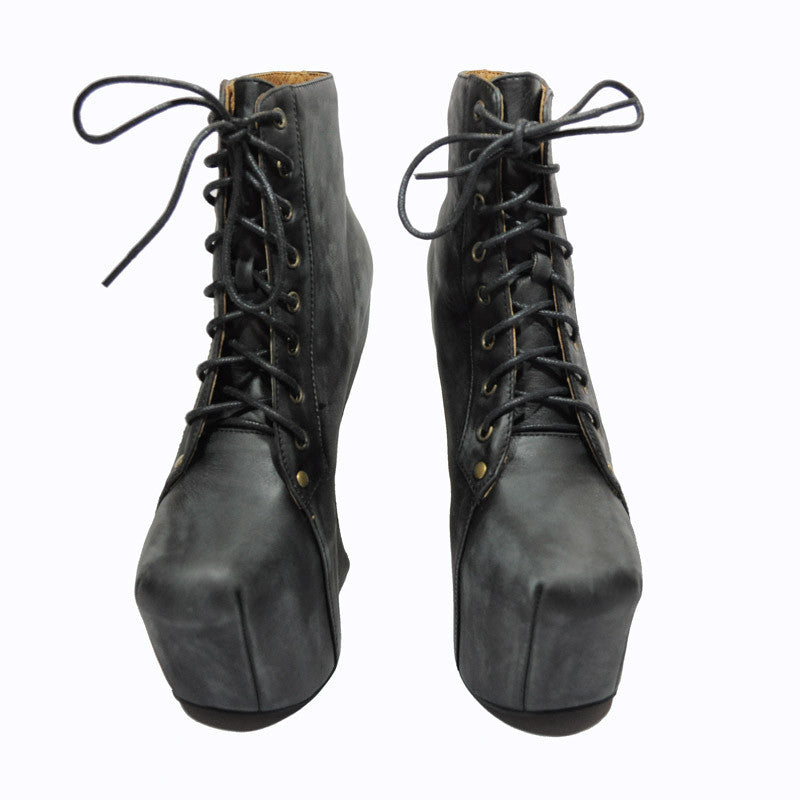 Jeffrey Campbell Night Lita Women s Shoes Black Distressed