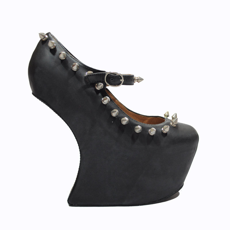 Jeffrey Campbell - Night Spike Women's Shoes, Black  Silver - The Giant Peach