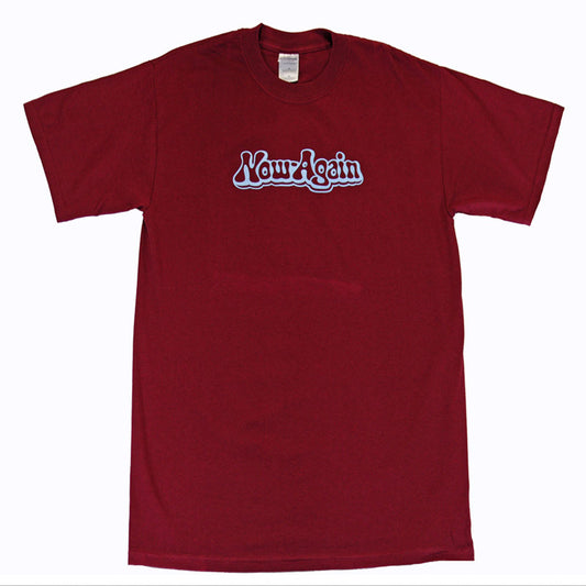 Now Again - Logo Shirt, Burgundy - The Giant Peach