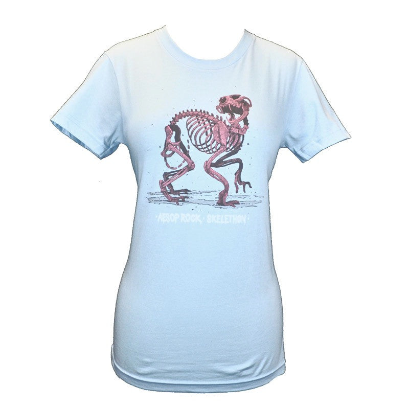 Aesop Rock - Skelethon Women's Shirt, Light Blue - The Giant Peach