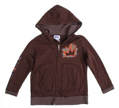 Lil' Loc - French Terry Toddler Zip Hoodie, Chocolate - The Giant Peach