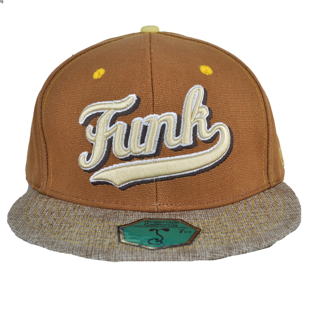 Grassroots X Del Fitted 'FUNK' Hat - Straw/Gold - The Giant Peach