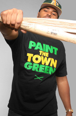 Adapt - Paint the Town Green Men's Shirt, Black - The Giant Peach