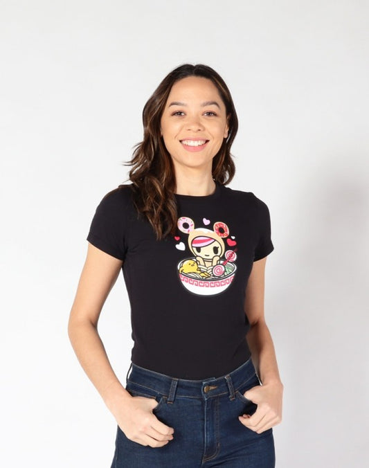 tokidoki x gudetama - Gudetama Ramen Women's Tee, Black