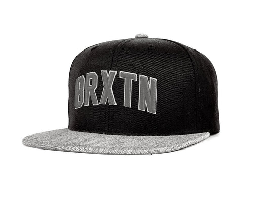 Brixton - Hamilton Men's Snapback, Black/Light Heather Grey - The Giant Peach
