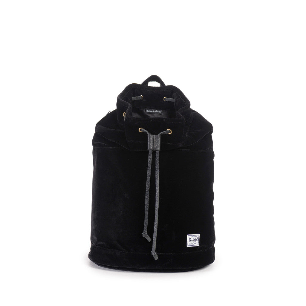 Herschel Supply Co. - Hanson Backpack, Black Velvet/Black Leather - The Giant Peach