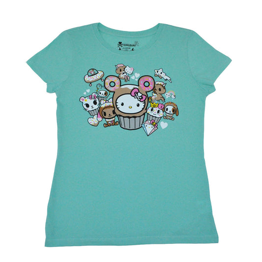 tokidoki - Hello Donut Kitty Women's Tee, Mint - The Giant Peach
