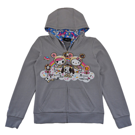 tokidoki - Hello Donuts Women's Hoodie, Grey - The Giant Peach