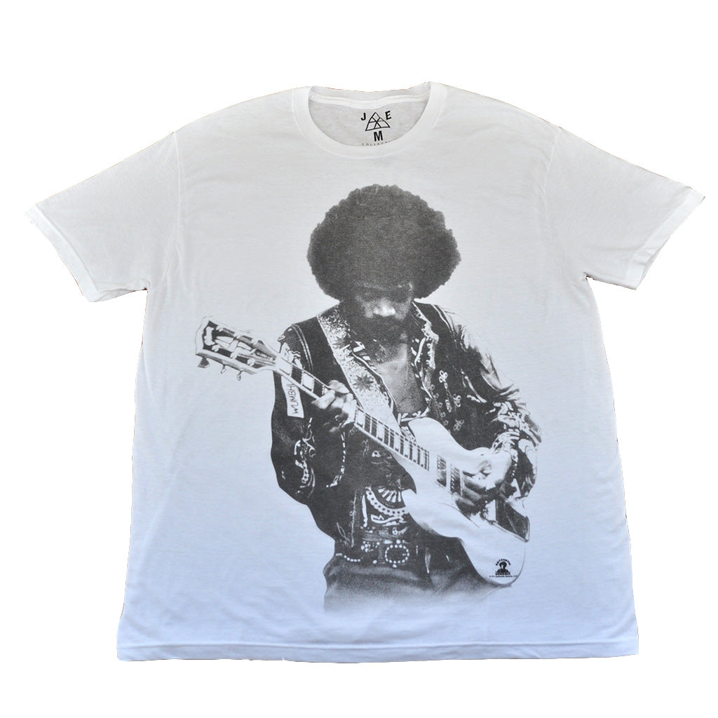 Jimi Hendrix - Guitar Men's Shirt, White - The Giant Peach