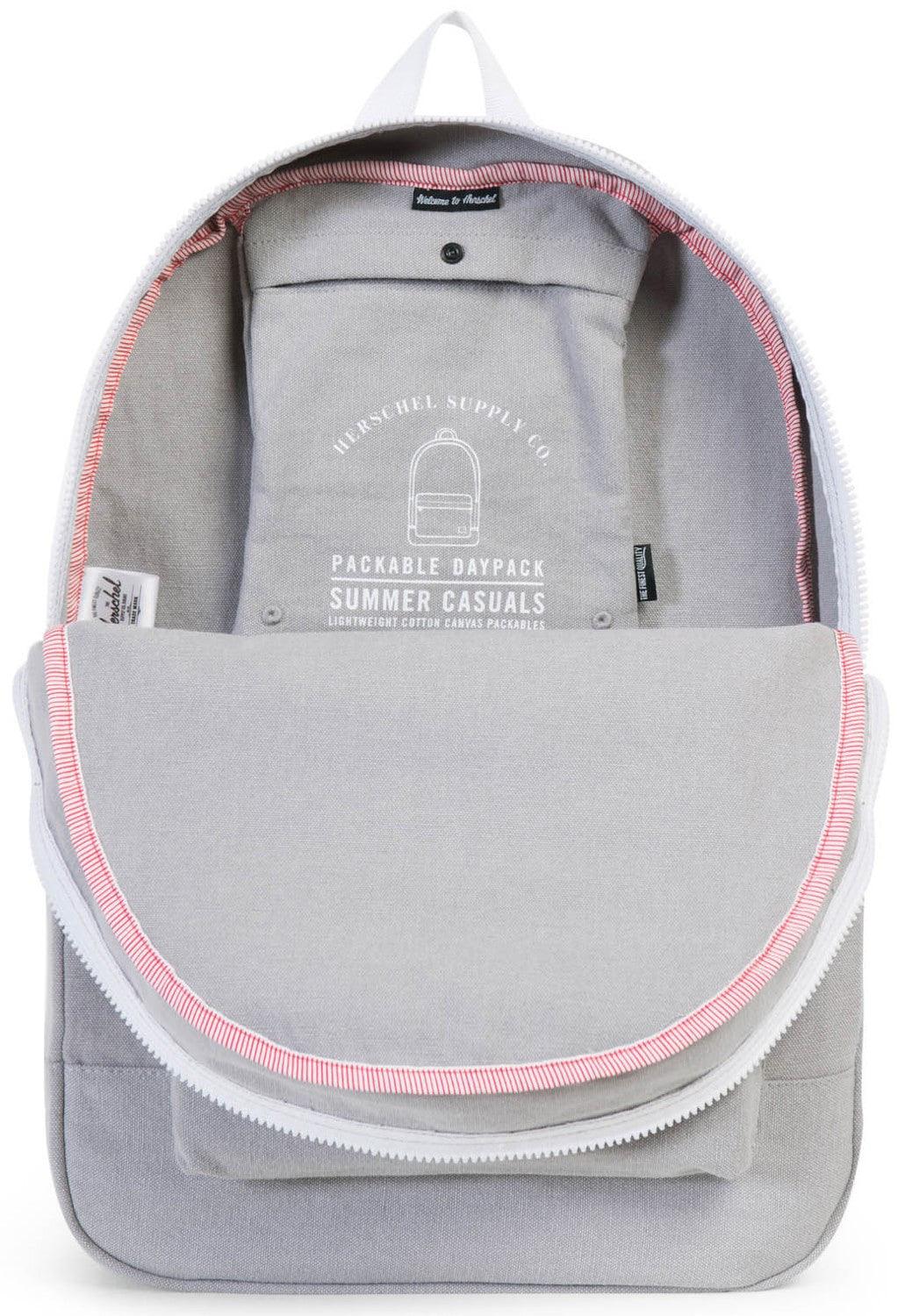 Herschel Supply Co. - Packable Daypack, Grey Canvas - The Giant Peach