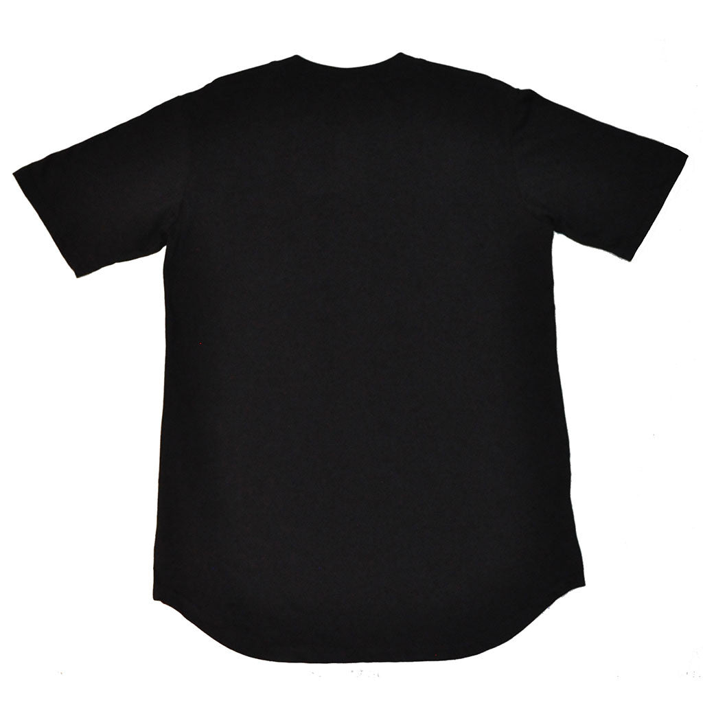 Acrylick - Solid High Low Men's Tee Shirt, Black - The Giant Peach