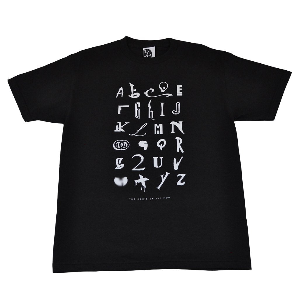 Ongaku - Hip Hop Alphabet Men's T-Shirt, Black - The Giant Peach