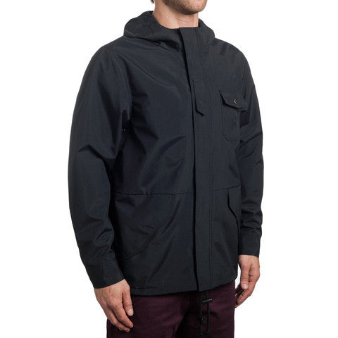 HUF - Hooded Deck Jacket, Black - The Giant Peach