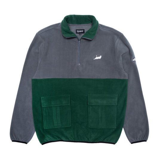 RIPNDIP - Castanza Split Half Zip Men's Sweater, Hunter/Grey