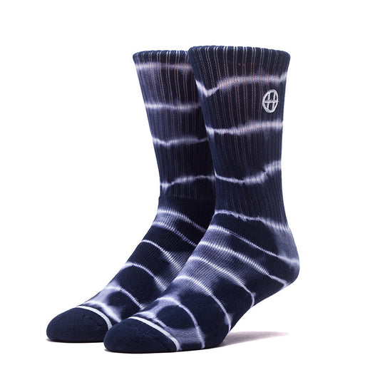 HUF - Lightning Stripe Crew Socks, Navy - The Giant Peach