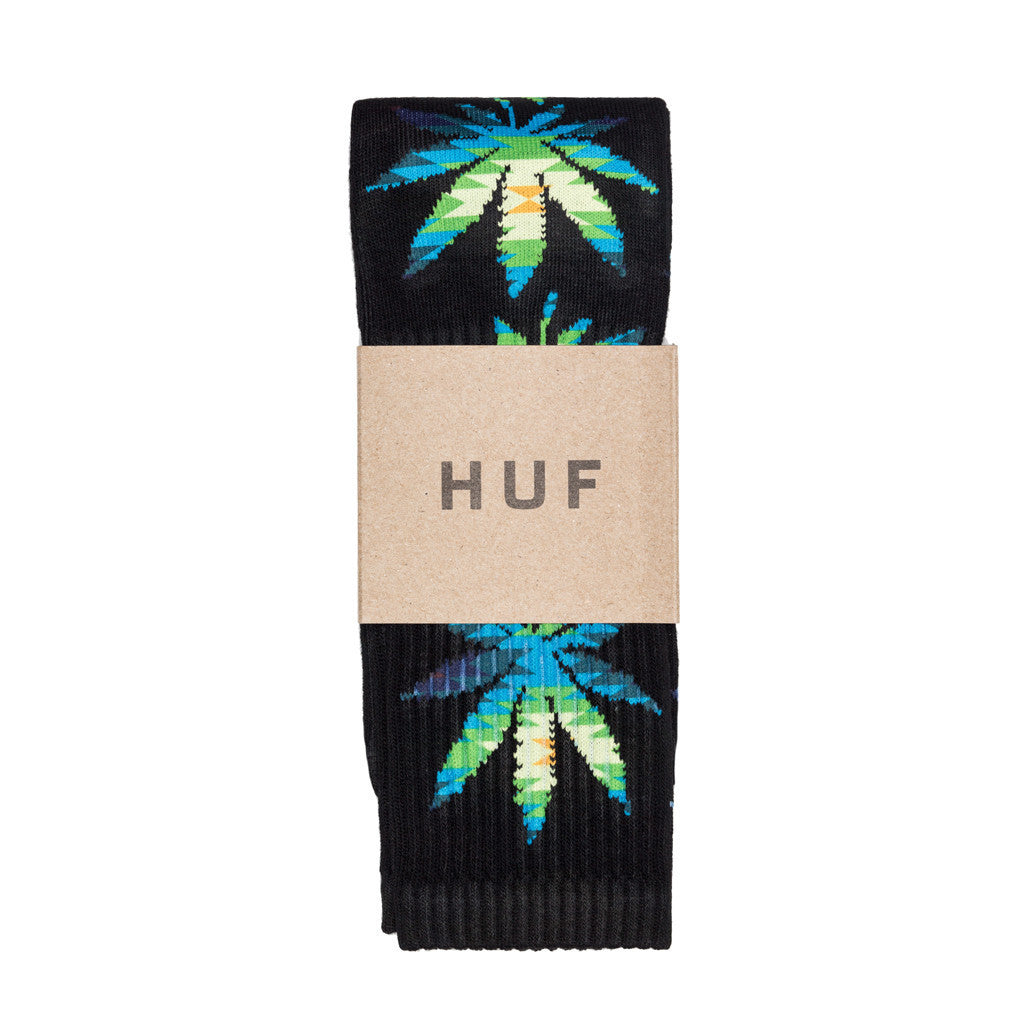 HUF - Cabazon Crew Socks, Black/Plantlife - The Giant Peach