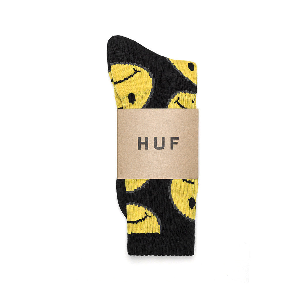 HUF - Have A Bi Polar Day Socks, Black - The Giant Peach