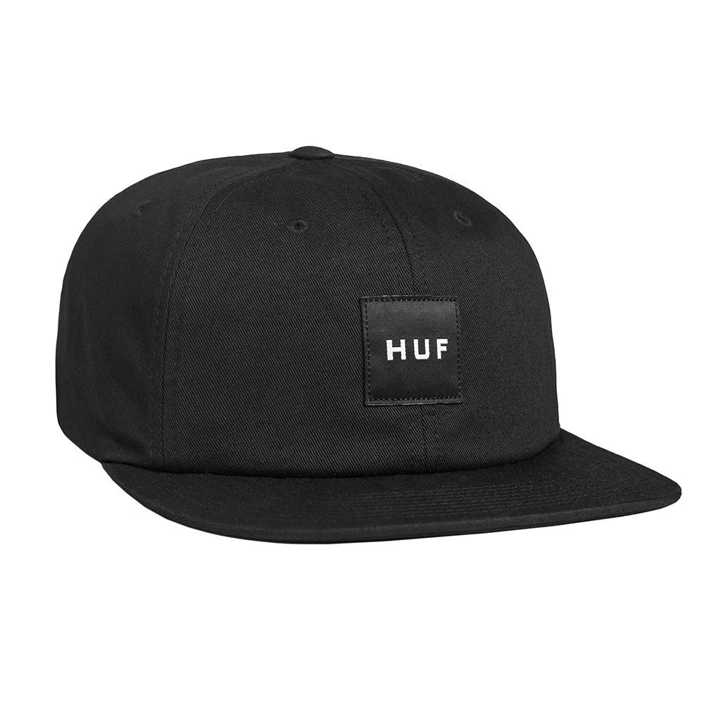 HUF - Twill Box Logo 6 Panel, Black - The Giant Peach