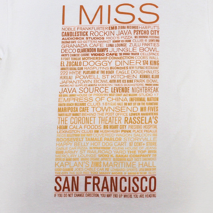 SFCA -  I Miss The Old S.F. Men's Shirt, White - The Giant Peach