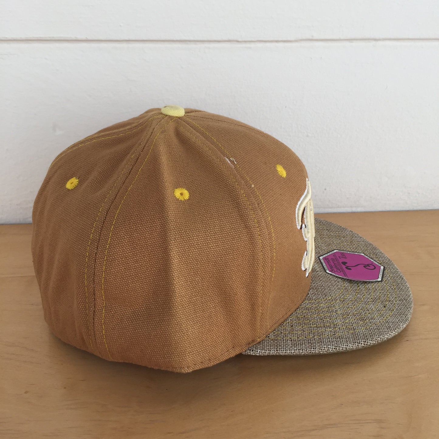 Grassroots X Del Fitted 'FUNK' Hat - Straw/Gold