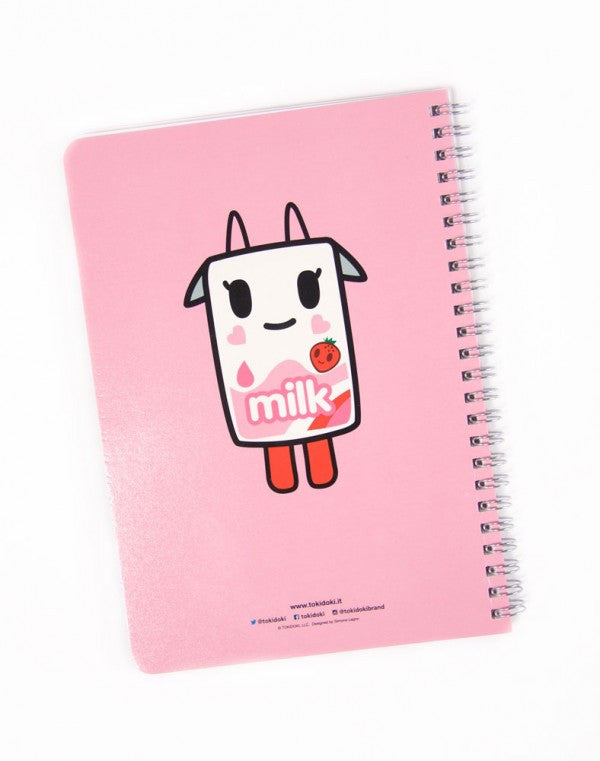 tokidoki -  Strawberry Milk Spiral Notebook - The Giant Peach