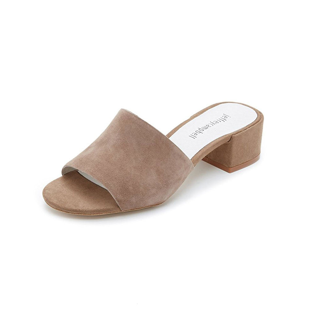 Jeffrey Campbell - Beaton Mules, Nude Suede – The Giant Peach