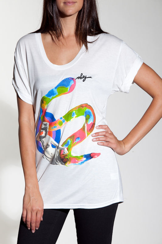 OBEY - Eve Women's Shirt, Natural White - The Giant Peach