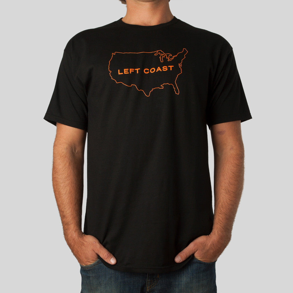 Gallery Fifty 24SF - Brian Flynn Left Coast Men's Shirt, Black/Orange - The Giant Peach