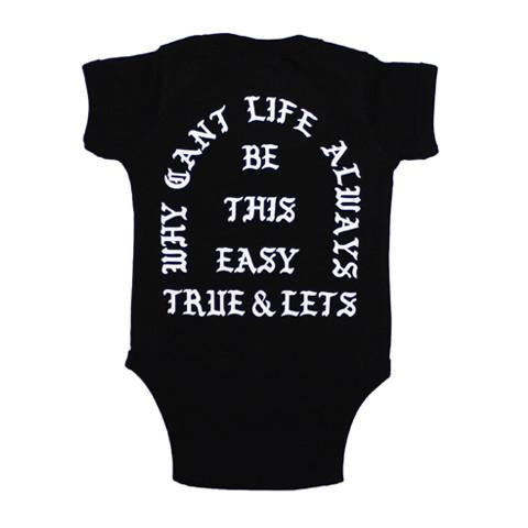 TRUE x Let's Stay Cool Infant One Piece, Black
