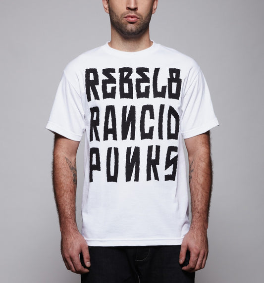 REBEL8 x Rancid - Listed MIA Men's Tee, White - The Giant Peach
