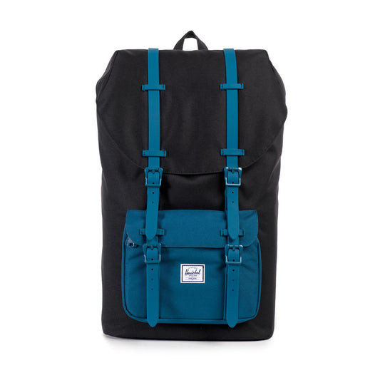 Herschel Supply Co. - Little America Backpack, Black/Ink Blue Rubber - The Giant Peach