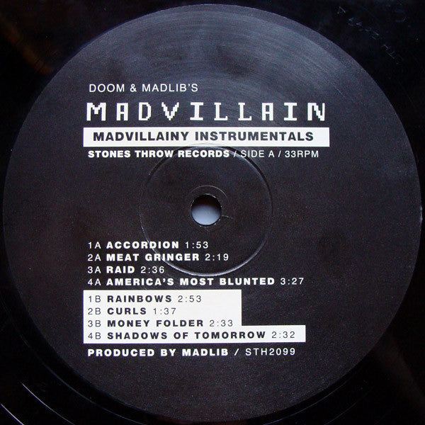 Madvillain - Madvillainy Instrumentals, 2xLP Vinyl - The Giant Peach