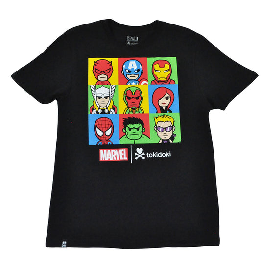 tokidoki TKDK - Marvel Lineup Men's Shirt, Black - The Giant Peach