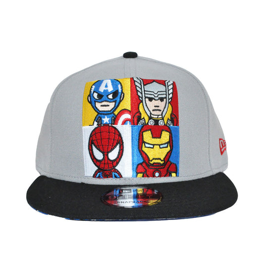tokidoki - Marvel Lineup Snapback Hat, Grey - The Giant Peach