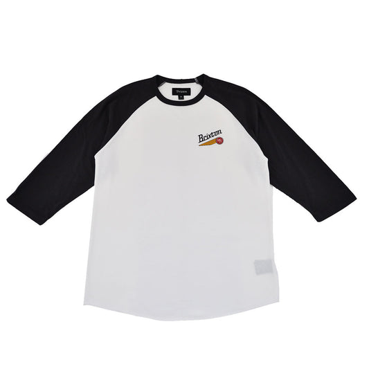 Brixton - Maverick Men's 3/4 Sleeve Tee, Off White - The Giant Peach