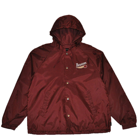 Brixton - Maverick Men's Windbreaker Jacket, Burgundy - The Giant Peach