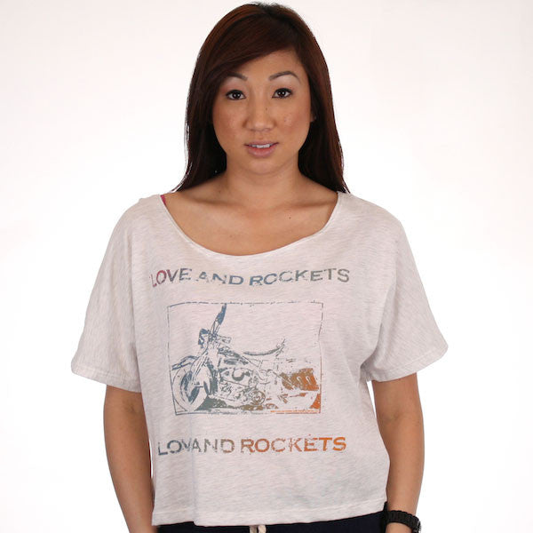 Mighty Fine - Love & Rockets Women's Shirt, Oatmeal Heather - The Giant Peach