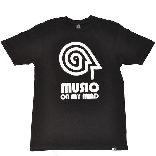 101 Apparel - Music On My Mind Men's Shirt, Black - The Giant Peach