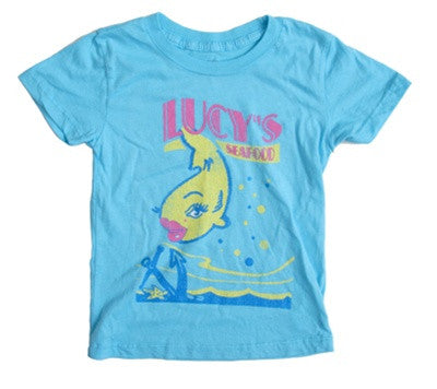 made U look - Lucy's Infant & Toddler Tee, Aqua - The Giant Peach