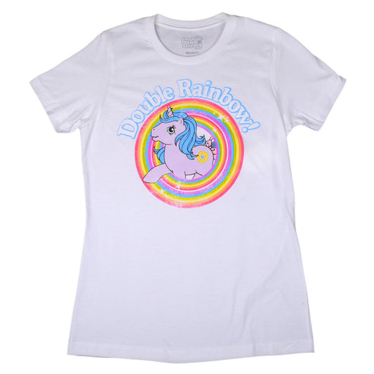 My Little Pony - Double Rainbow Junior's Shirt, White - The Giant Peach