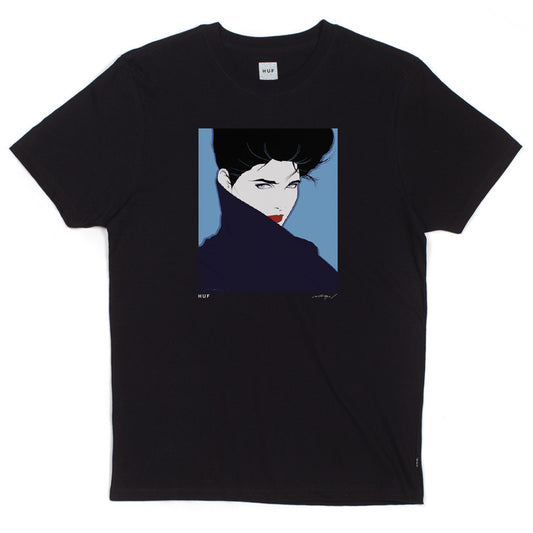 HUF x Nagel Collar Men's Tee, Black - The Giant Peach
