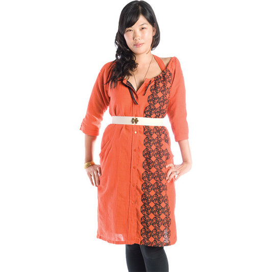 Nicacelly - Bobbin' Women's Dress, Persimmon - The Giant Peach