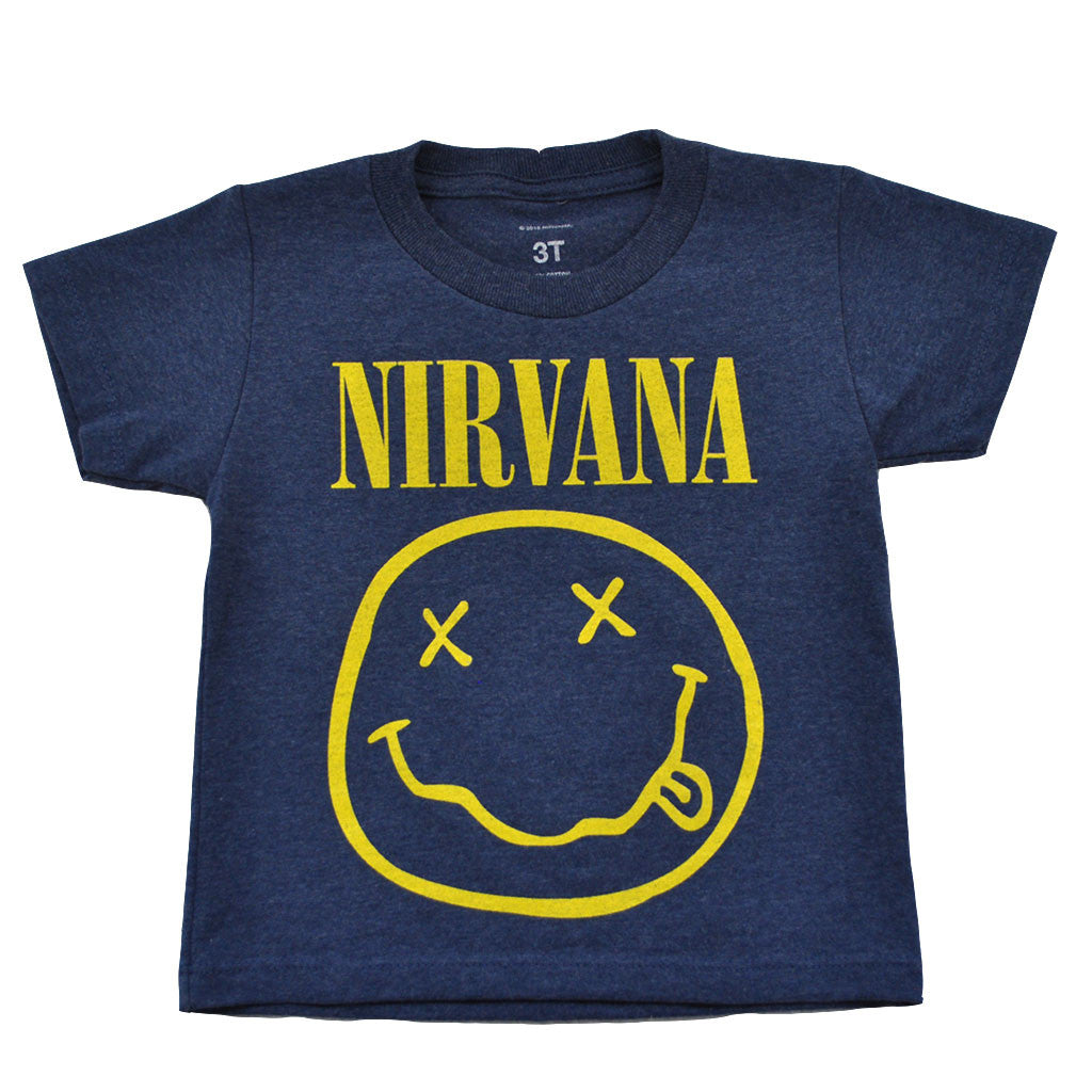 Nirvana - Logo Toddler Tee, Heather Blue - The Giant Peach