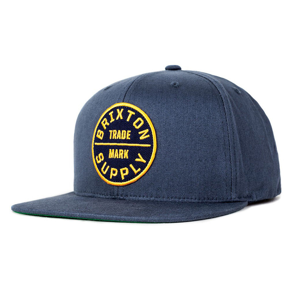 Brixton - Oath III Men's Snapback Hat, Washed Navy - The Giant Peach